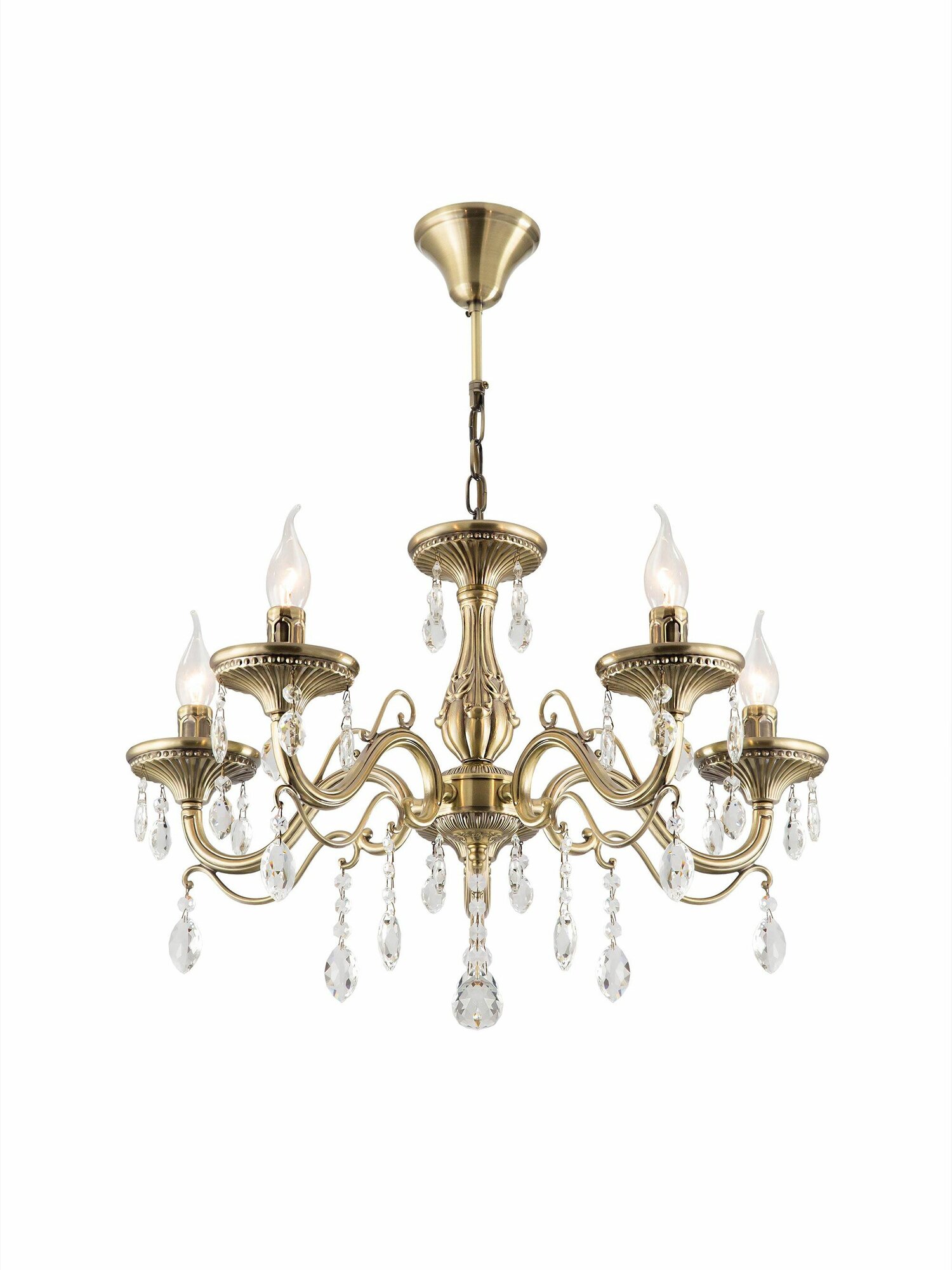 Хрустальная люстра Citilux Кармен CL404153 5 рожков бронза E14 классический стиль