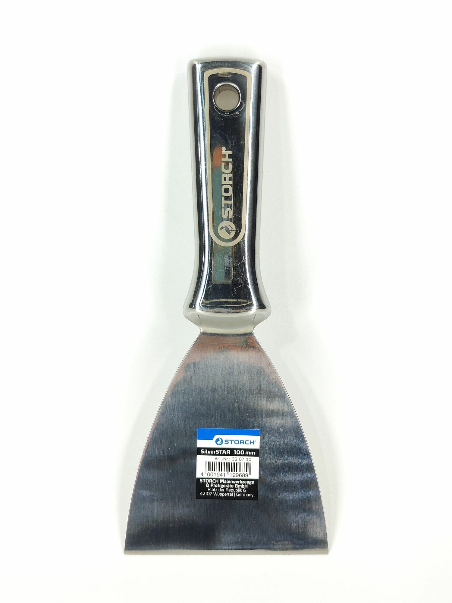 Шпатель цельнометаллический из нержавеющей стали Storch Silver Star Malerspachtel 320710 (100мм)