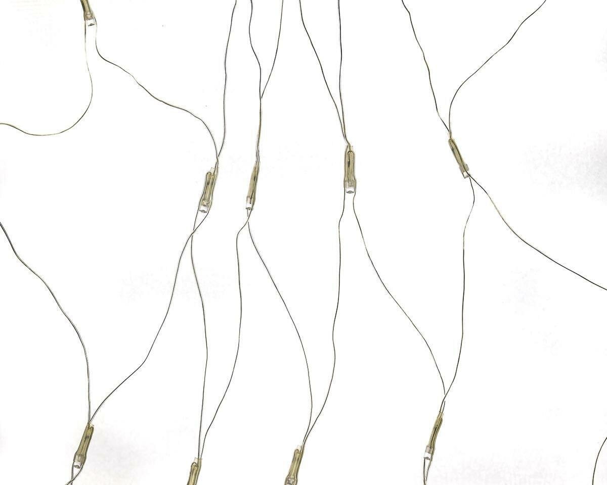 Электрогирлянда сетка 120 LED‑ламп размер 15×15 м 4 режима мигания прозрачный провод коробка