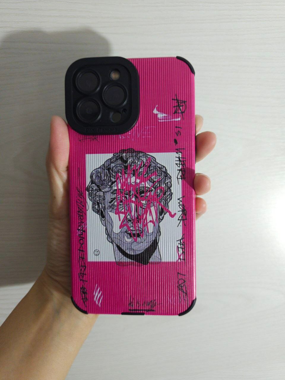 Чехол на iPhone 14 Pro Max "Soft Touch", силикон, матовый, ударопрочный, розовый, Давид