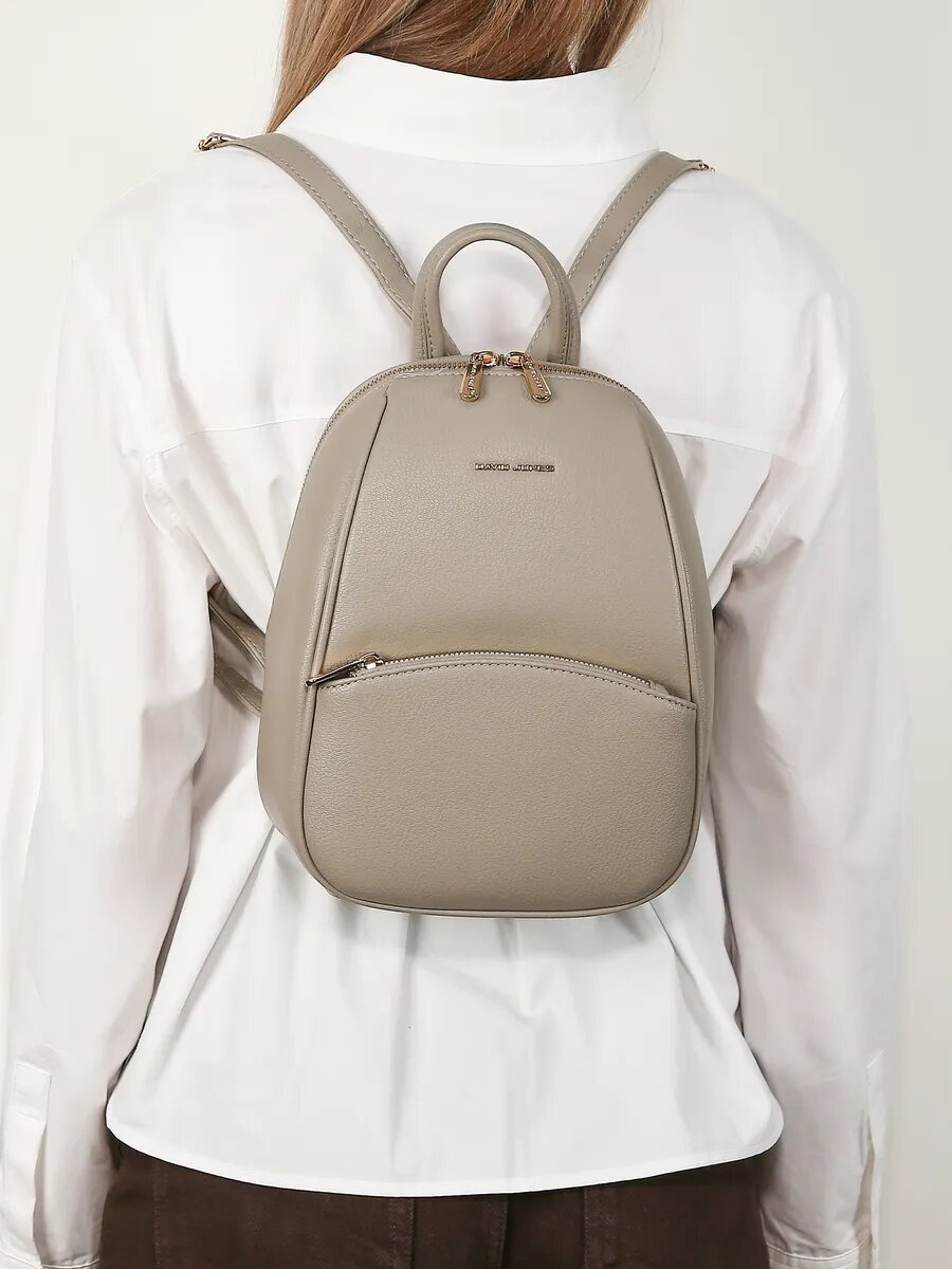 Сумка-рюкзак DAVID JONES, светло-серый — фото 1