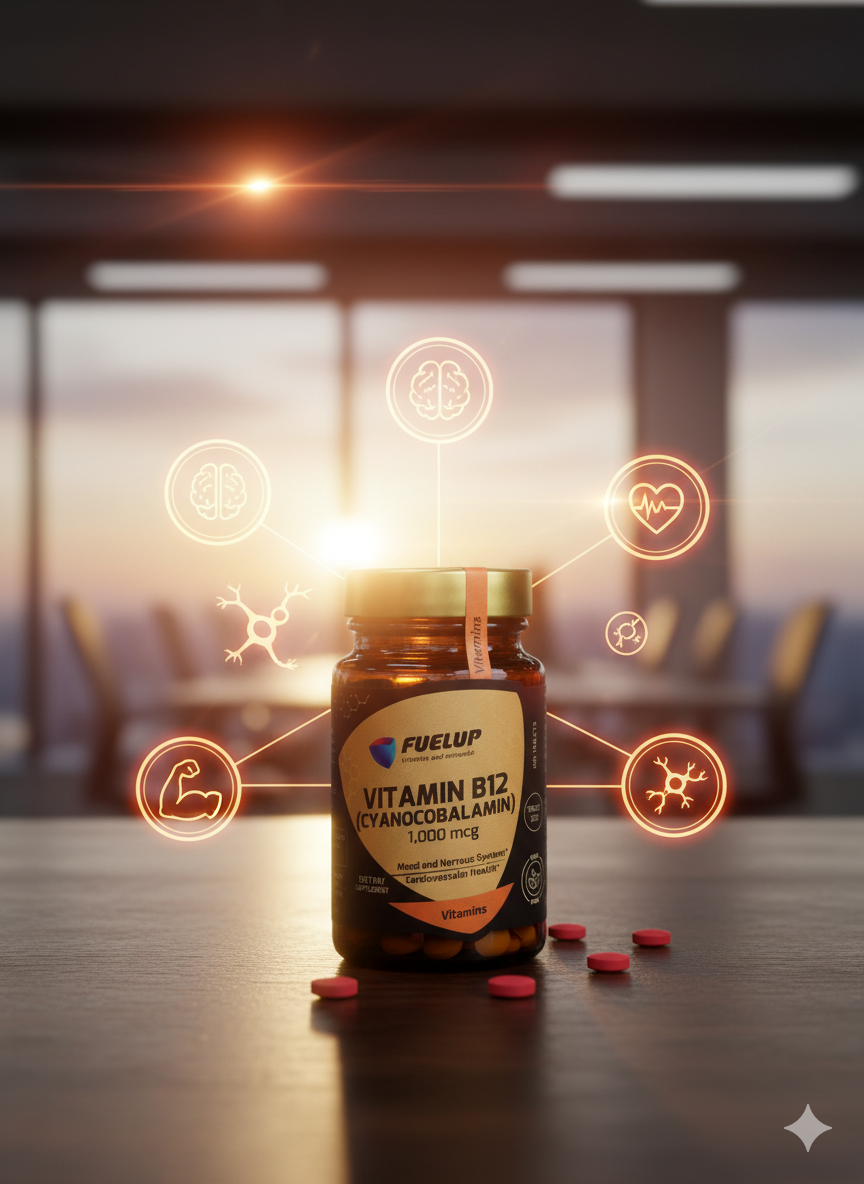 FuelUp Vitamin B12 1000 mcg 100 tablets Nervous system , ФуелУП Витамин Б12