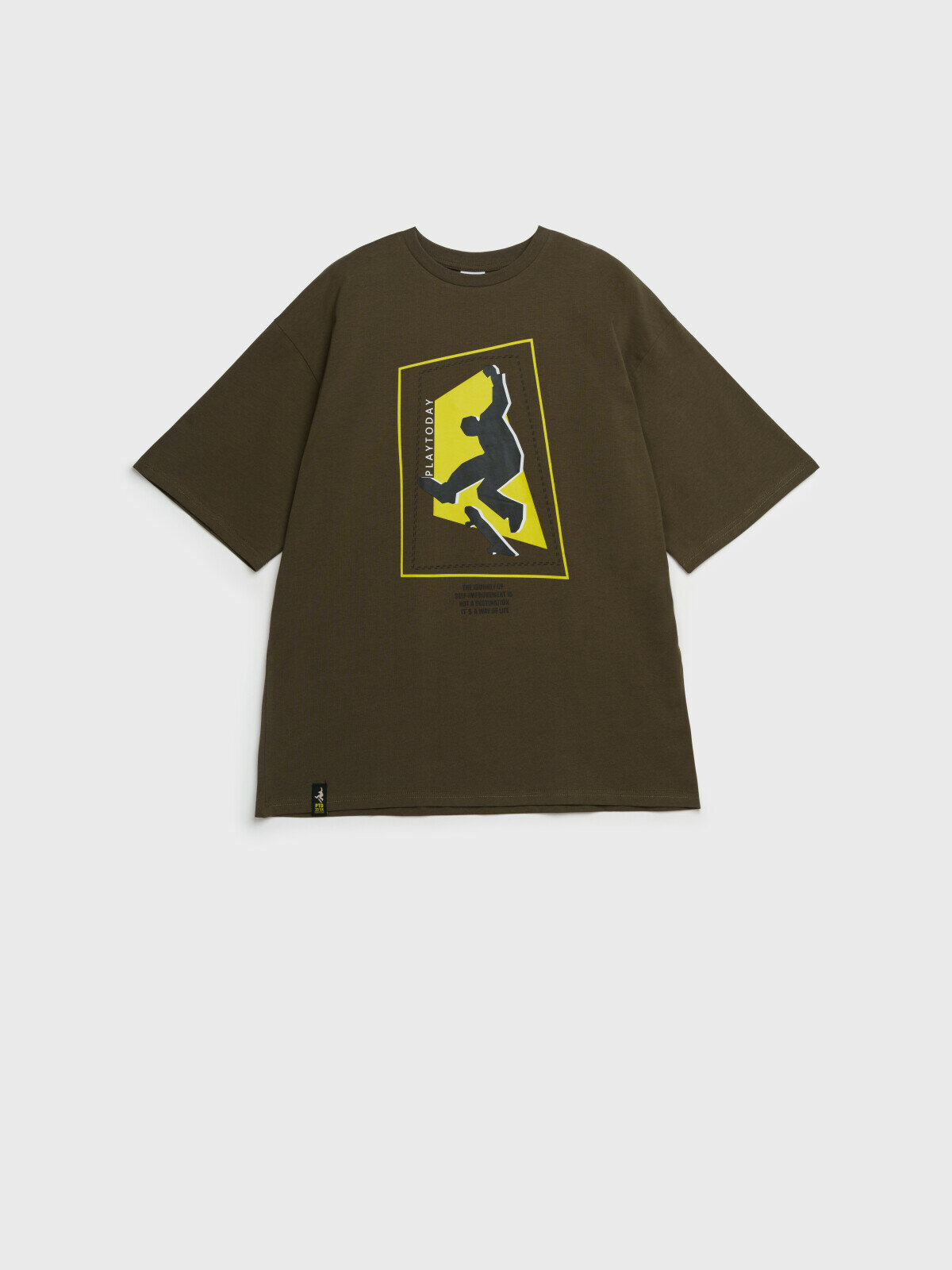 Футболка спортивная playToday, размер M, хаки — фото 1