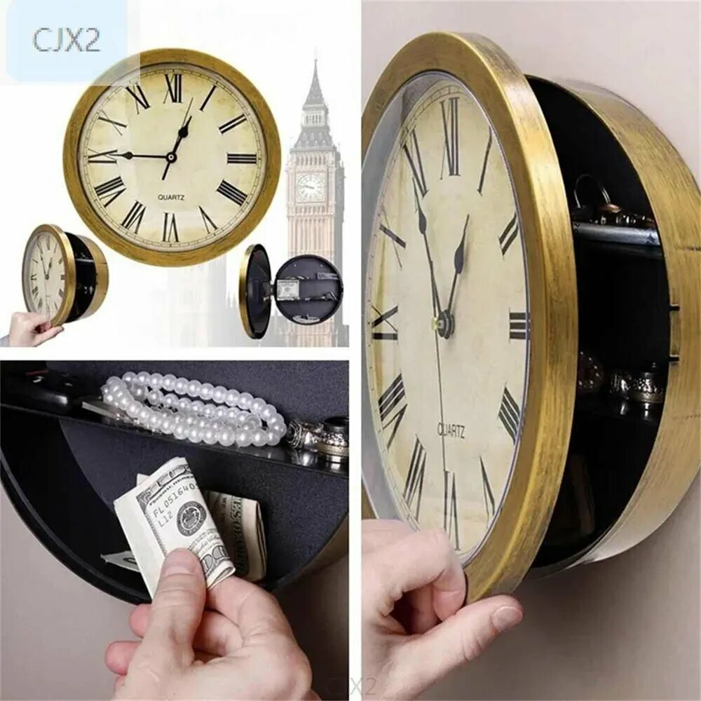 Настенные часы, 25 см, ABS пластик, Золотой,25, Золотой,5k1874167385