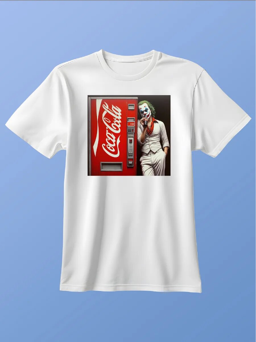 Футболка Zerosell джокер coca cola, размер 4XS, белый