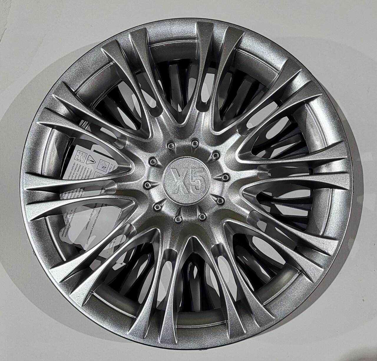 Колпаки колесные LION "X5 серебристый" R15, пружинные комплект 4шт