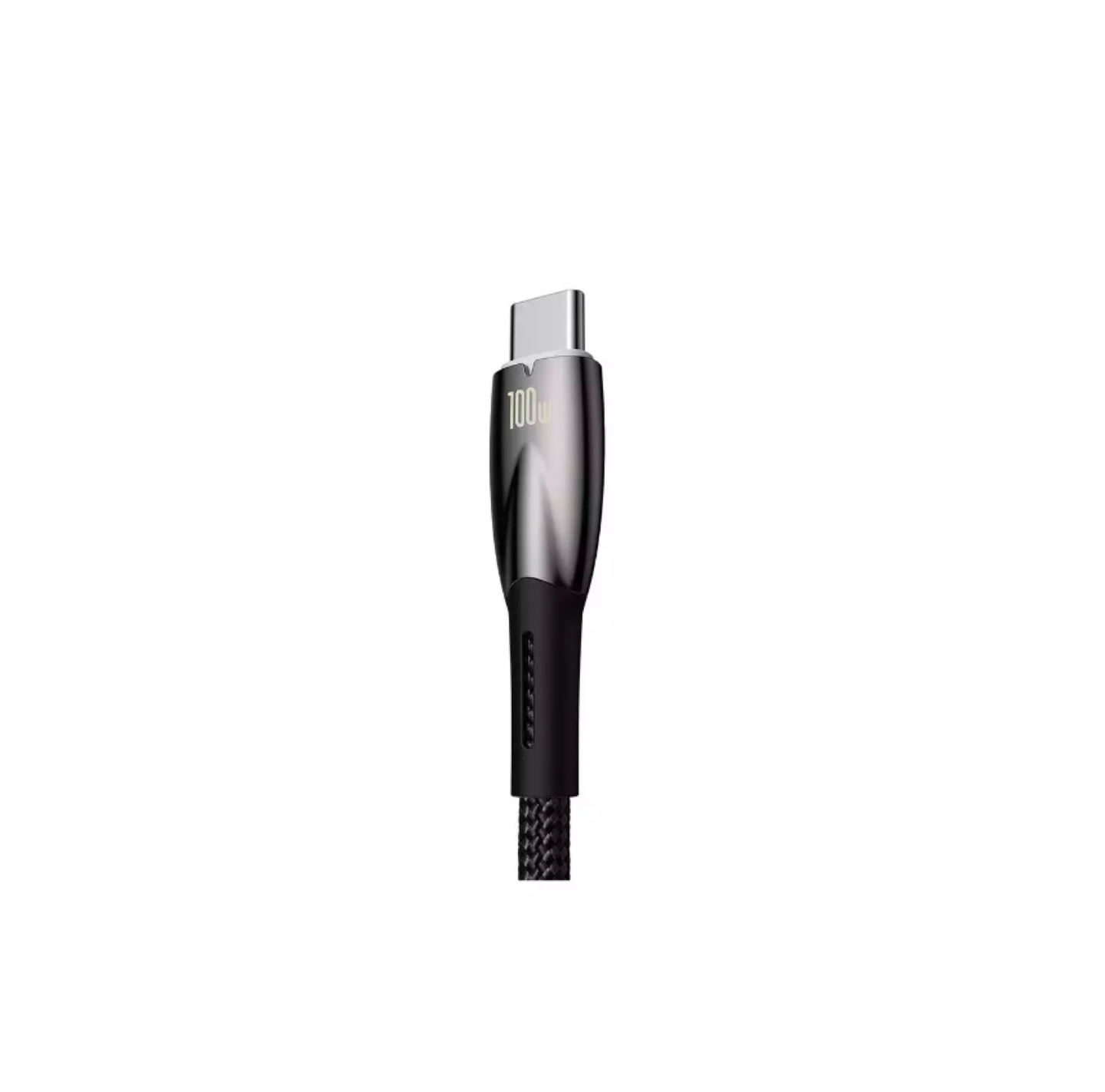 USB кабель BASEUS CADH000401 100W Glimmer, USB-A на Type-C, быстрая зарядка, 1м — фото 1