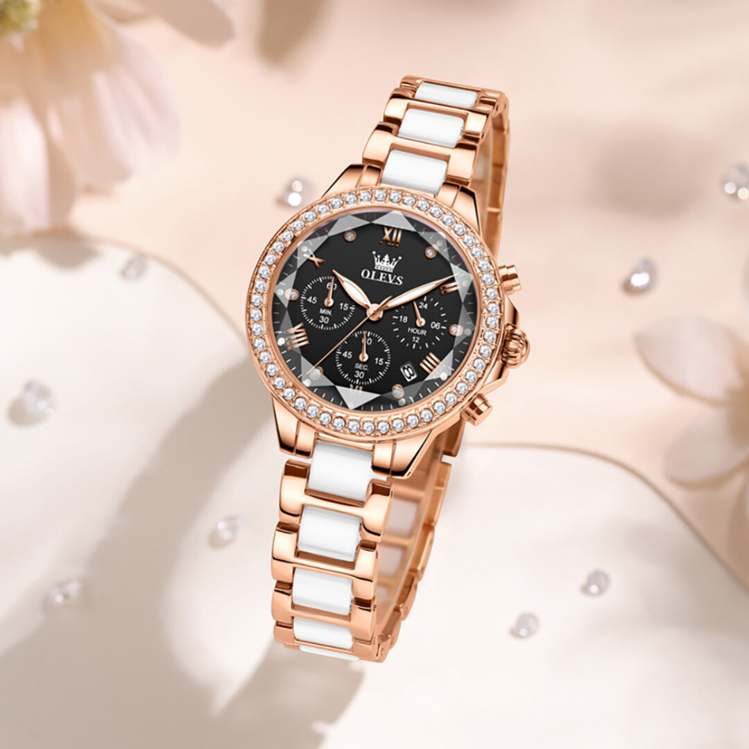 Наручные часы Olevs, rose gold/black