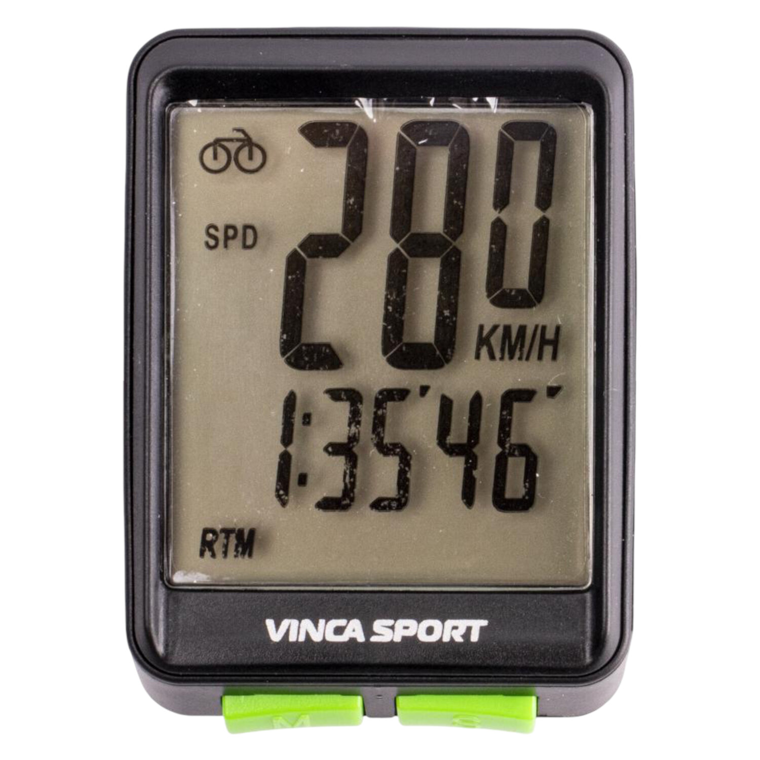 Велокомпьютер Vinca Sport 12 функций Black/Green (uni: one size)