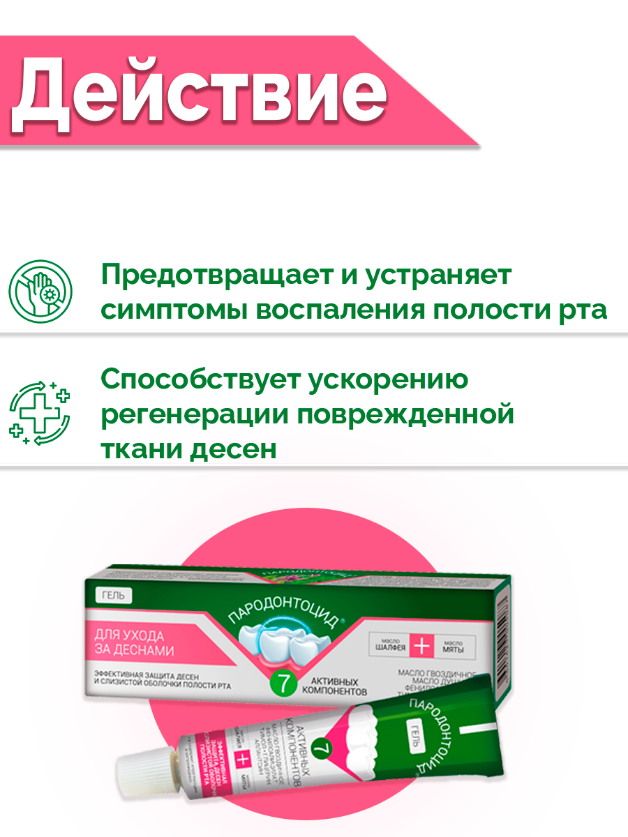 Картинки Пародонтоцид, гель для ухода за деснами и полостью рта, 15 мл
