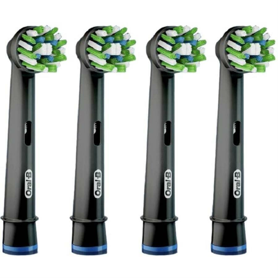 Braun Oral-B EB50-4BRB (4210201325444, 80348201) Насадка Cross Action для зубной щетки 4шт, чёрные