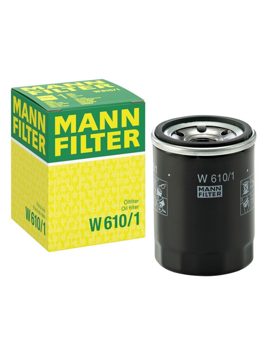 Фильтр масляный MANN-FILTER W610/1