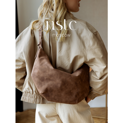 Сумка тоут nstc.moscow, фактура гладкая, черный