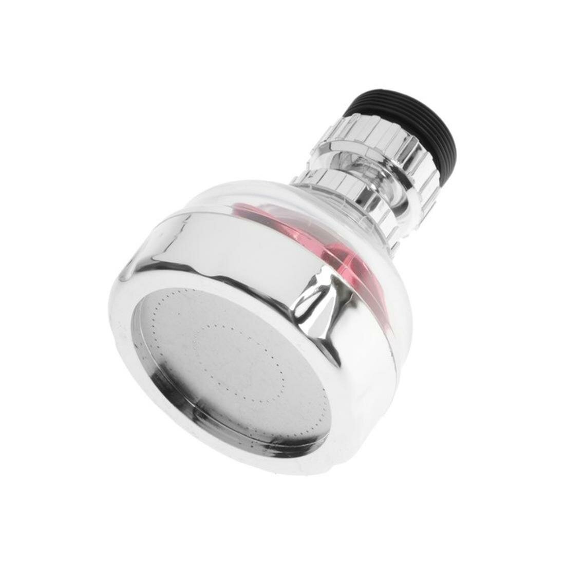 Аэратор ZEIN Z3632-1 поворотный на шарнире с красным вентилятором хром/прозрачный
