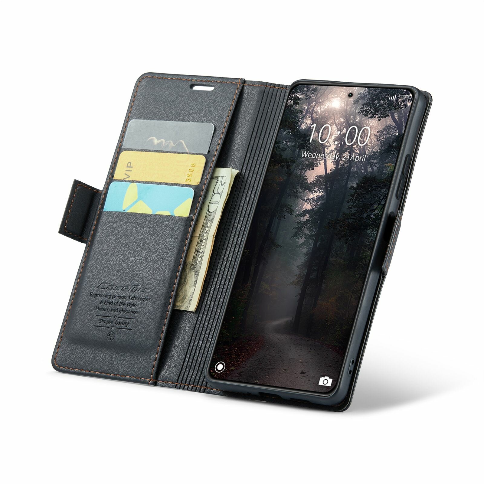 Чехол-книжка CaseMe Smooth Xiaomi 14 черный