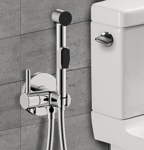 Изображение товара Смеситель с гигиеническим душем Olive's Balear, встраиваемый, для биде, хромоникелевая отделка