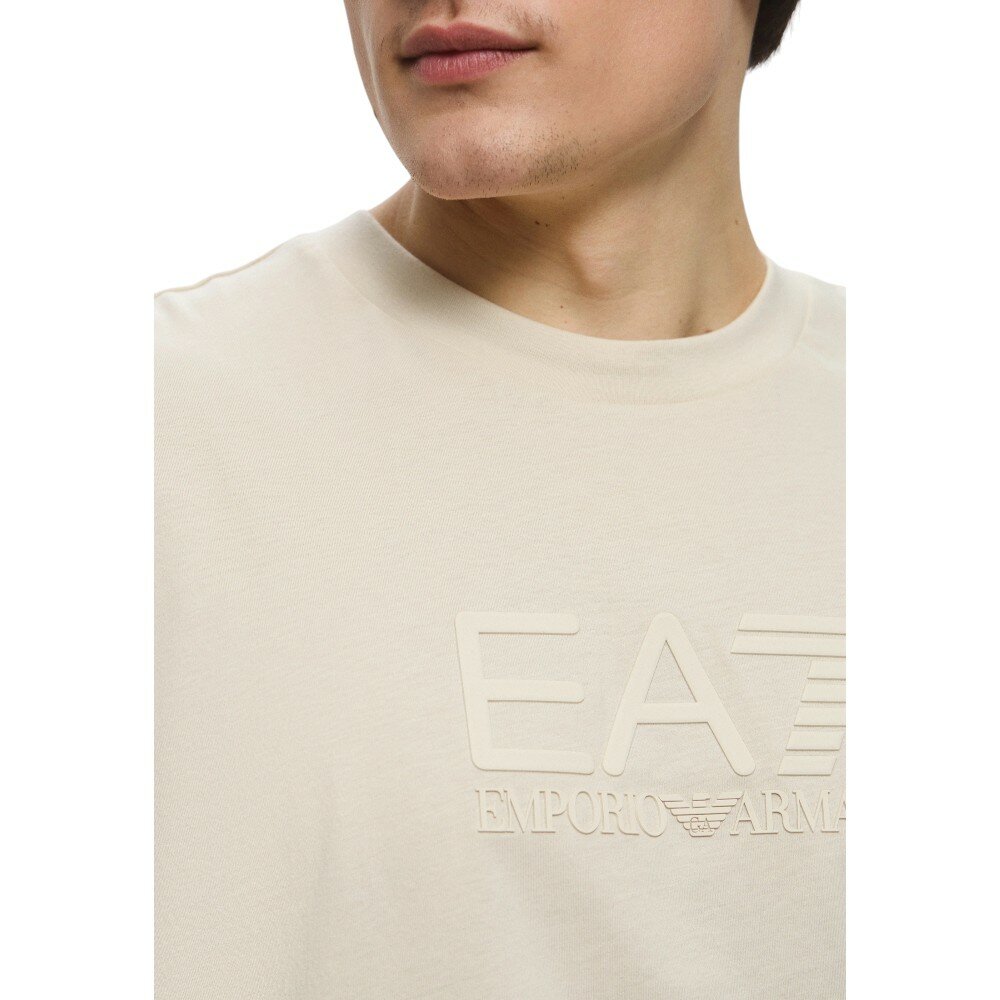 Футболка EA7 EMPORIO ARMANI, размер S, бежевый — фото 1