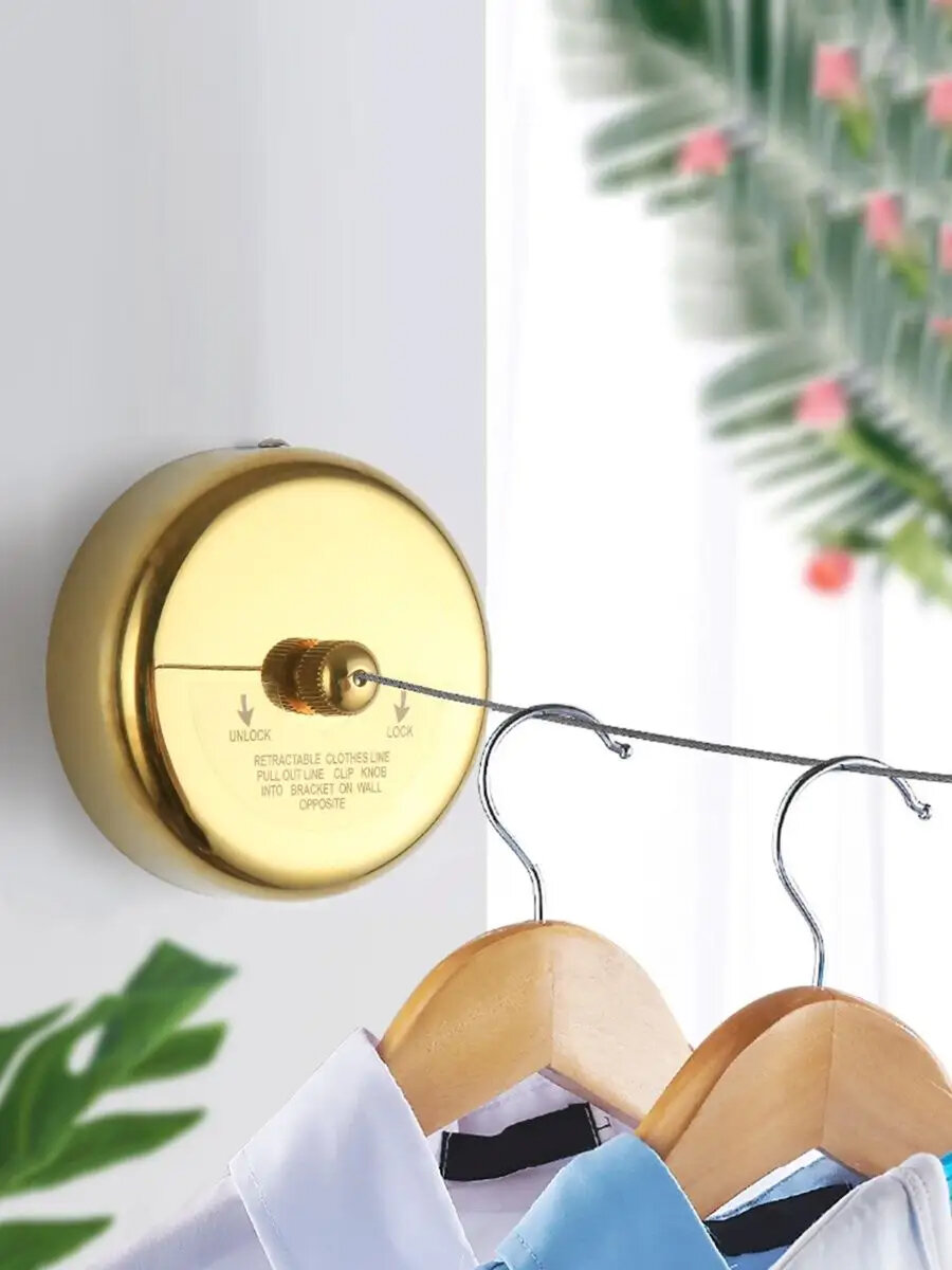 Сушилка для белья веревка бельевая сушка вешалка с нейлоновым тросом