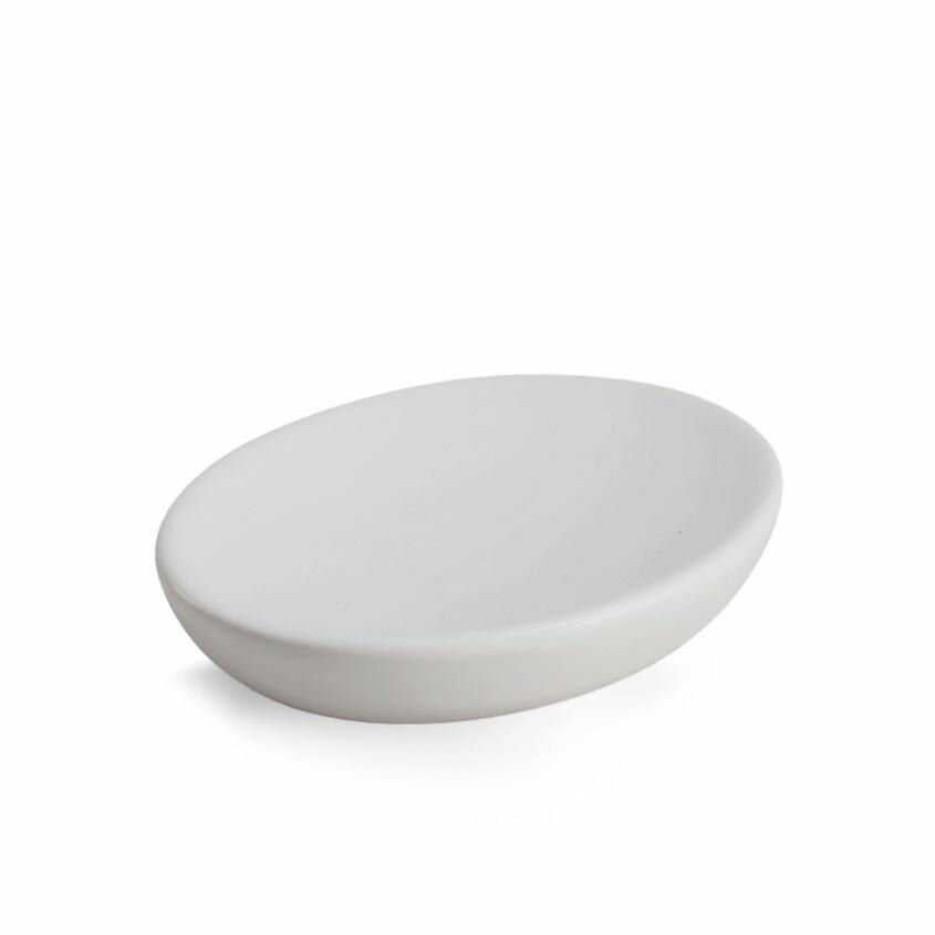 Мыльница ND Play Prostration, керамическая овальная, цвет белый