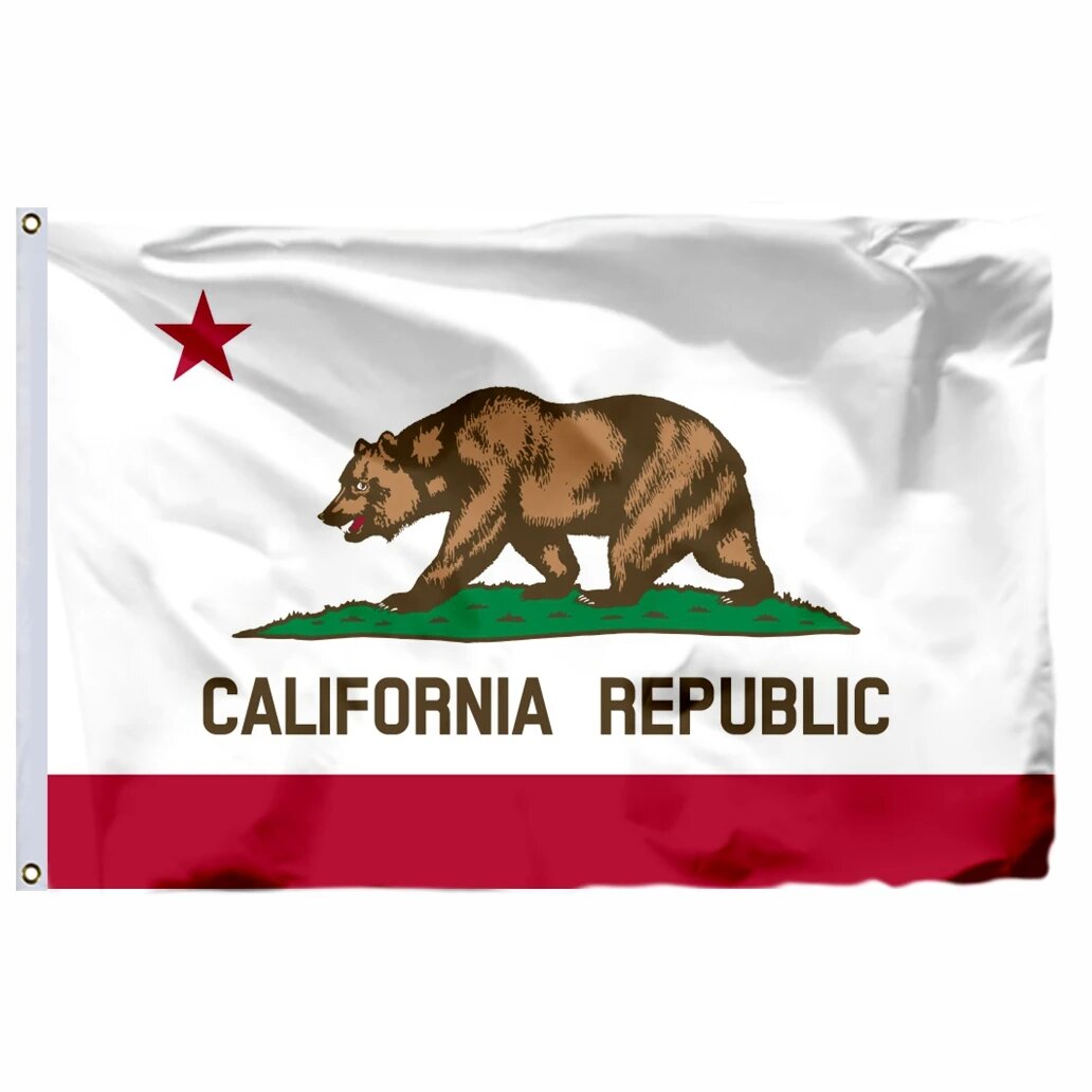 Флаг штата Калифорния 90x150 см ziqiang California 21X14CM-10PCS