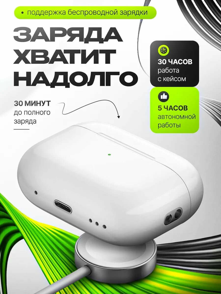 Наушники беспроводные IDDQD A.Pods PRO 2, чехол, блок, до 30 ч, IPX4, белые — фото 3