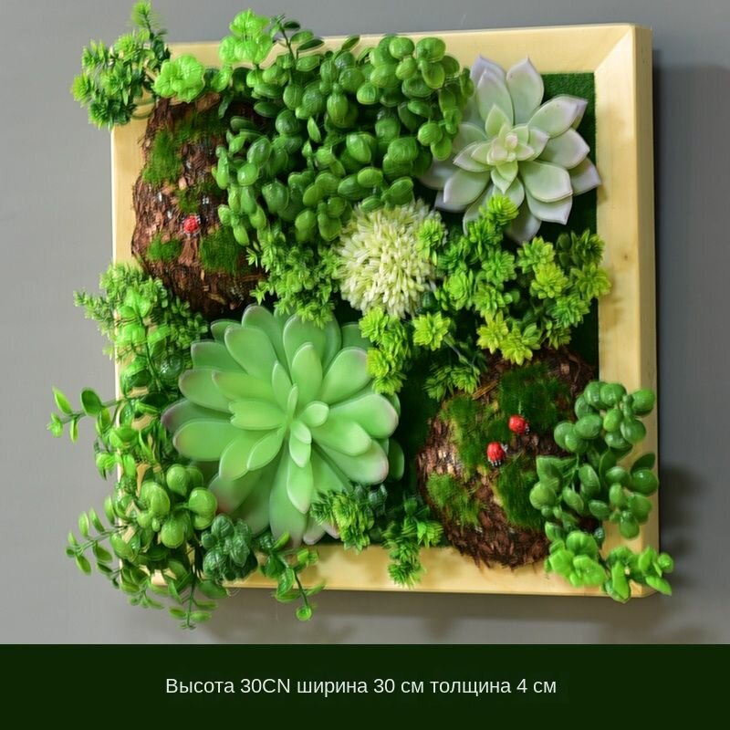 Картина из стабилизированного мха и растений/30X30CM