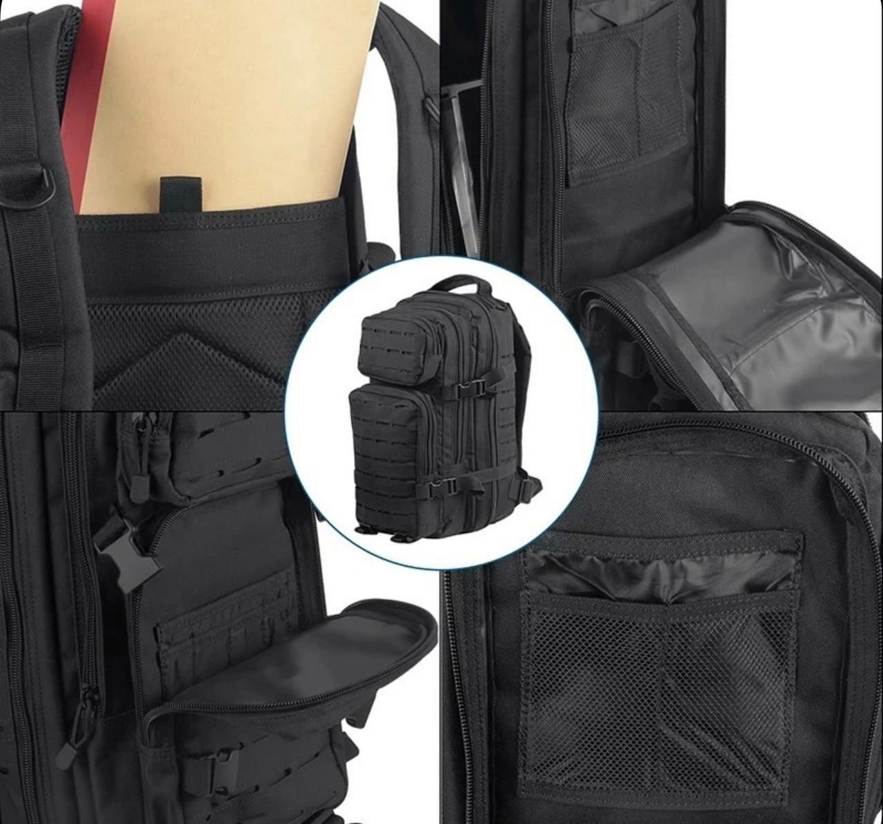 Рюкзак мужской 30л черный — фото 1