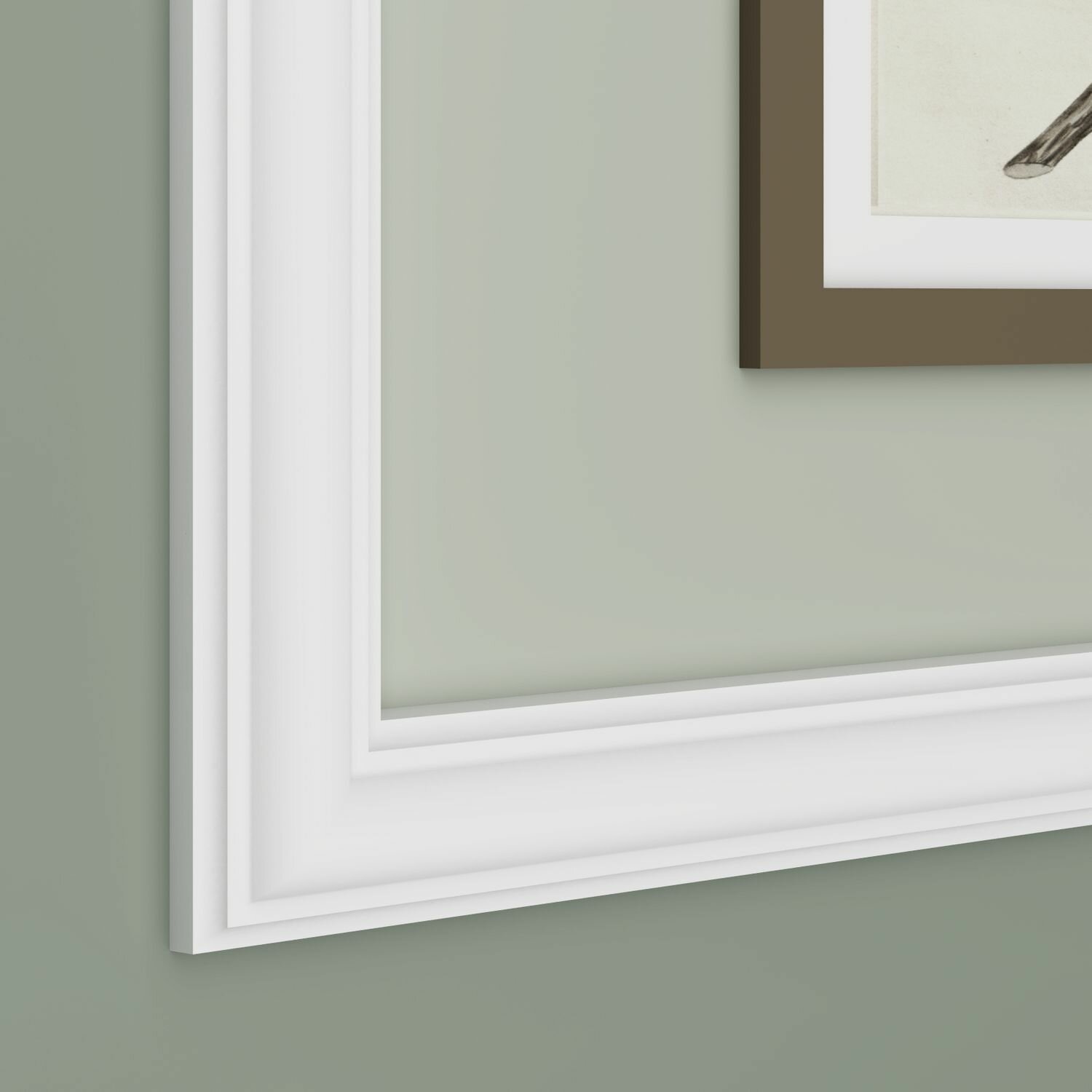 Молдинг белый Ultrawood арт. U 0003 p (2000 х 25 х 12 мм)