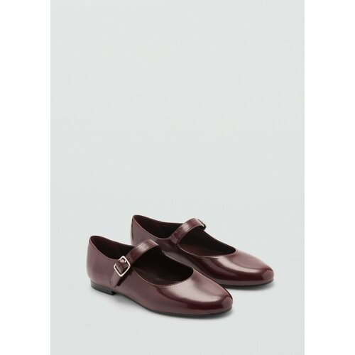 фото Балетки mango outlet vernice, размер 38, темно-красный