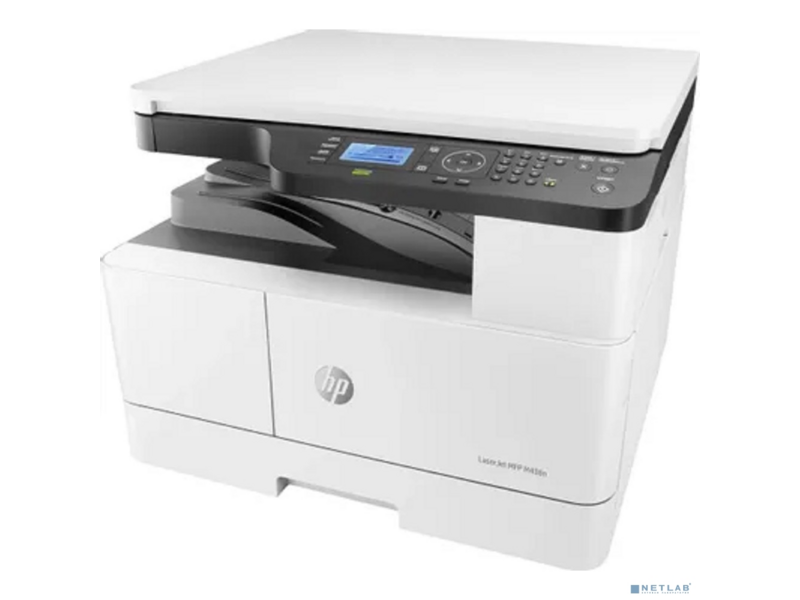 Лазерное многофункциональное устройство LaserJet MFP M438n (p/c/s, A3, 1200dpi, 22ppm, 256Mb, 2trays 100+250, USB/Eth, cart. 4000 pages &USB cable in box, repl. W7U01A)