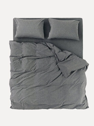 Изображение товара Пододеяльник MORФEUS (морфеус) - Melange Lava (серый) - 150x200 - вареный хлопок