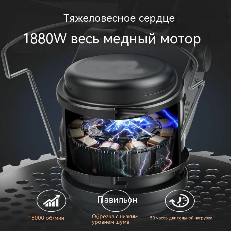 Изображение Электрическая газонокосилка YC-Oaks - секретное оружие для идеального газона Версия дисплея питания
