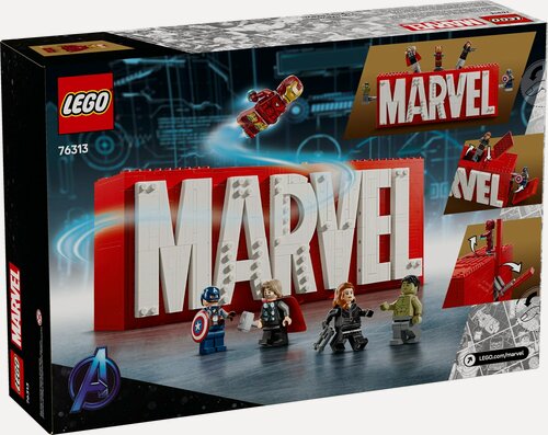 Изображение товара Конструктор LEGO Marvel 76313 Логотип и минифигурки, 931 деталь, 14+