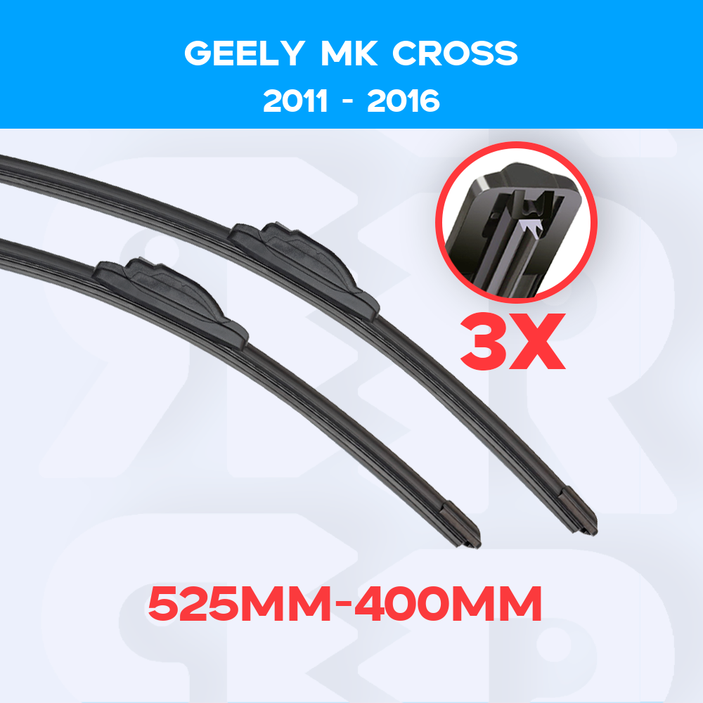 Дворники для (Джили) Geely MK Cross 2011-2016 (530мм-400мм) комплект 2 шт.
