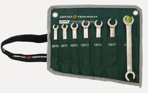 Изображение товара Набор ключей разрезных 7 штук, планшет тетрон, Дело Техники, 513570
