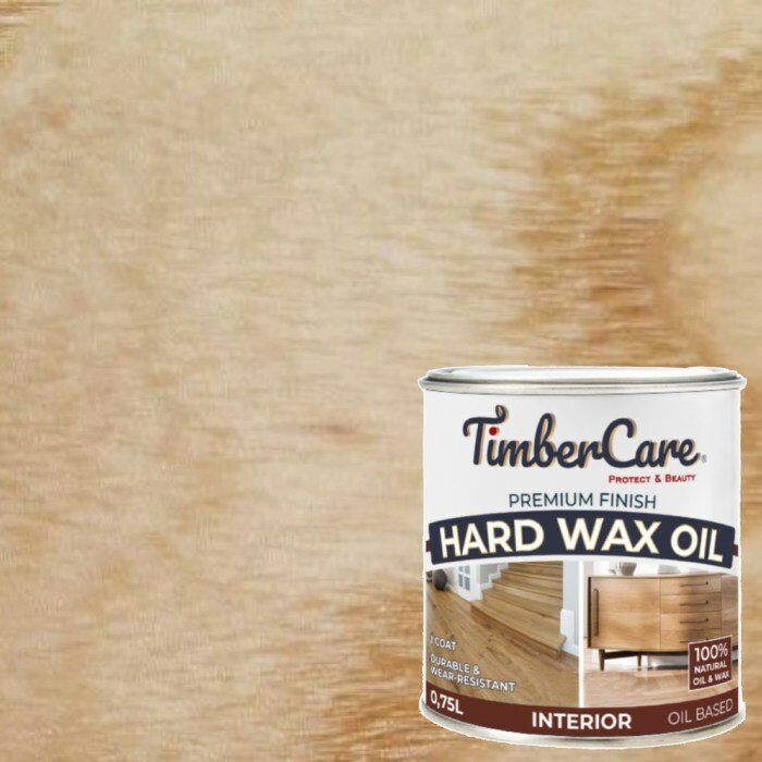 Масло защитное TimberCare Hard Wax Color Oil с твердым воском 350050 Прозрачный полуматовый 075л
