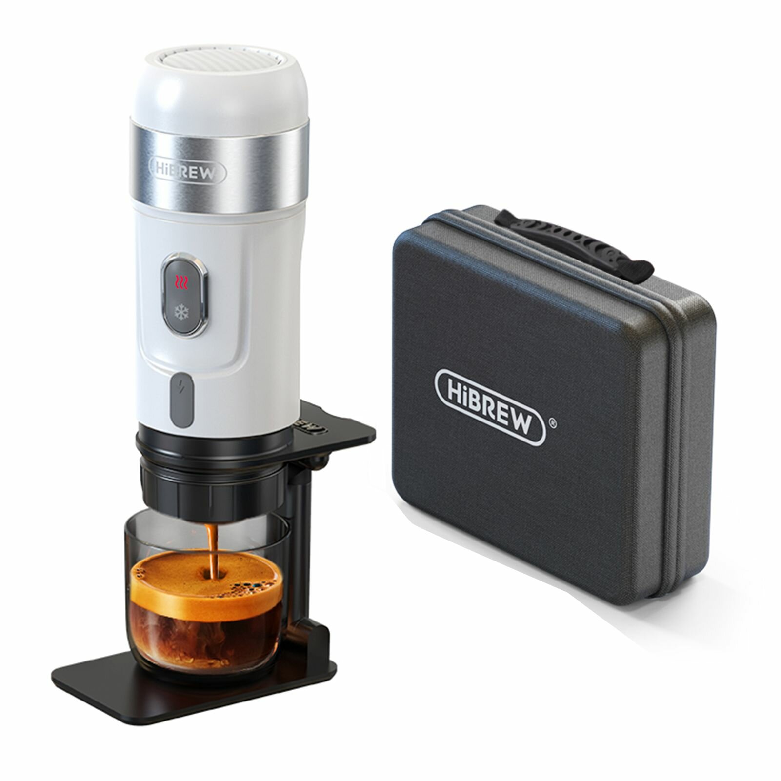 Портативная кофеварка HiBREW 3 в 1 для капсул и молотого кофе 15 бар с подставкой