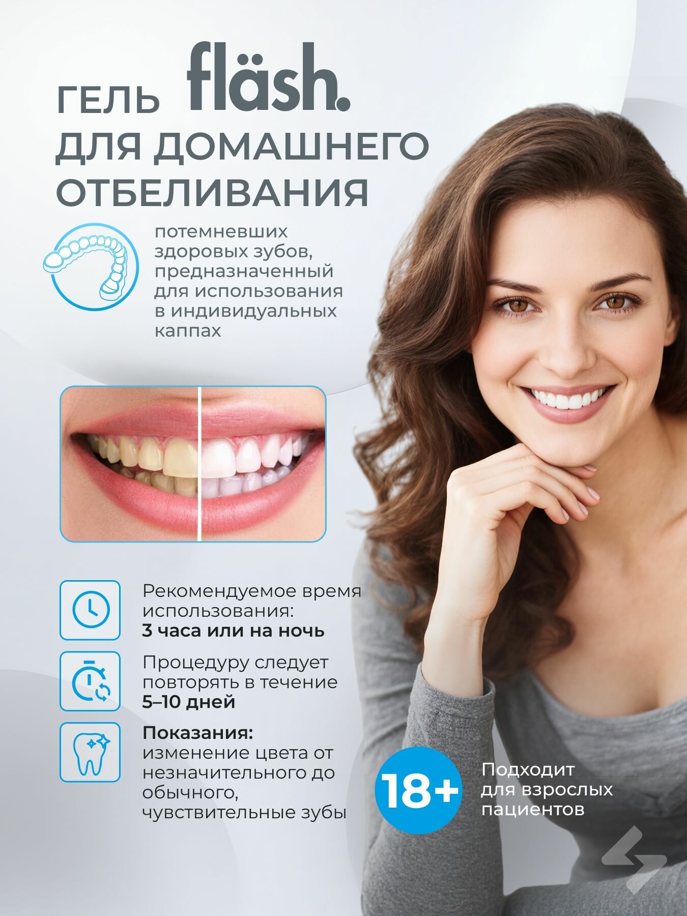 Картинки Набор для домашнего отбеливания Flash 16% (2 шт х 3 мл)