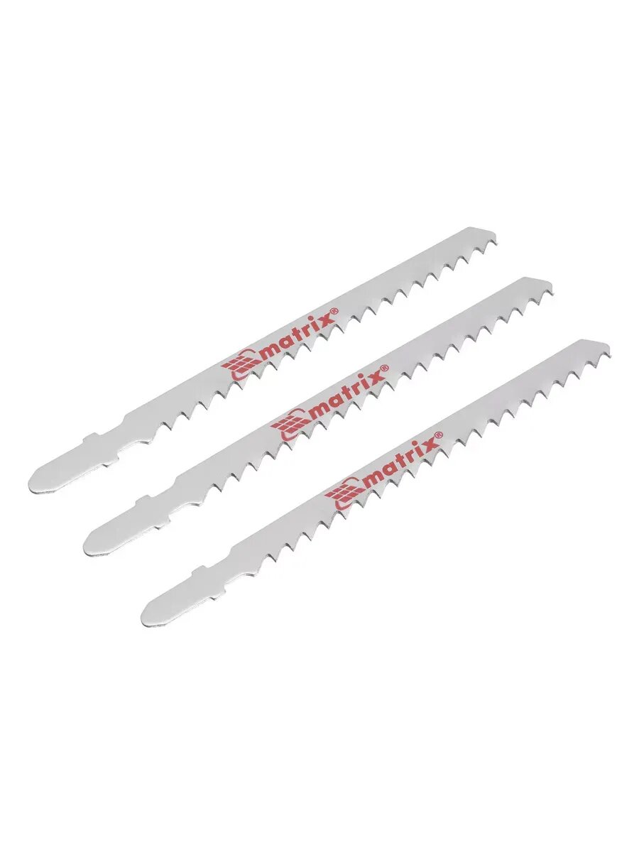 Пилки для лобзика по дереву 90 х 4 мм 3 шт MATRIX 78142