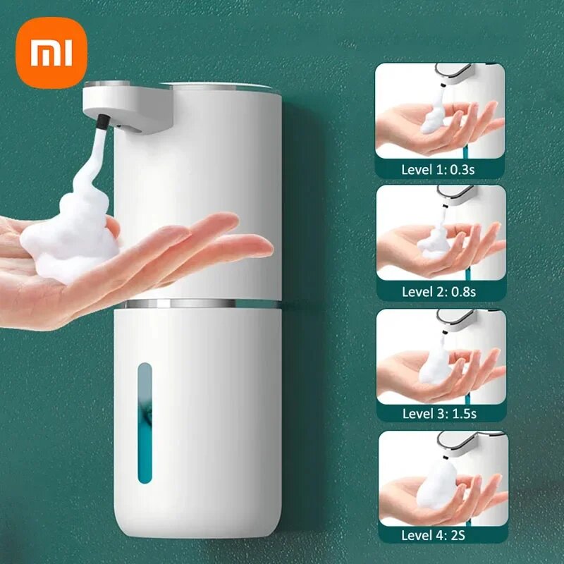 Картинки Диспенсер для мыла Xiaomi, 380 мл, с USB-зарядкой, Bubble model p11