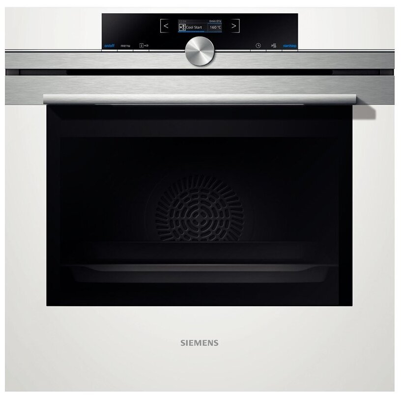 Электрический духовой шкаф Siemens HB634GBW1, белый/серебристый