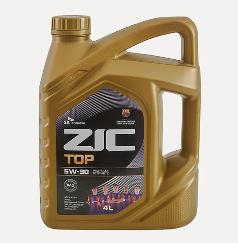 Изображение товара Масло моторное ZIC TOP 5W30 синтетика 4 л 162681