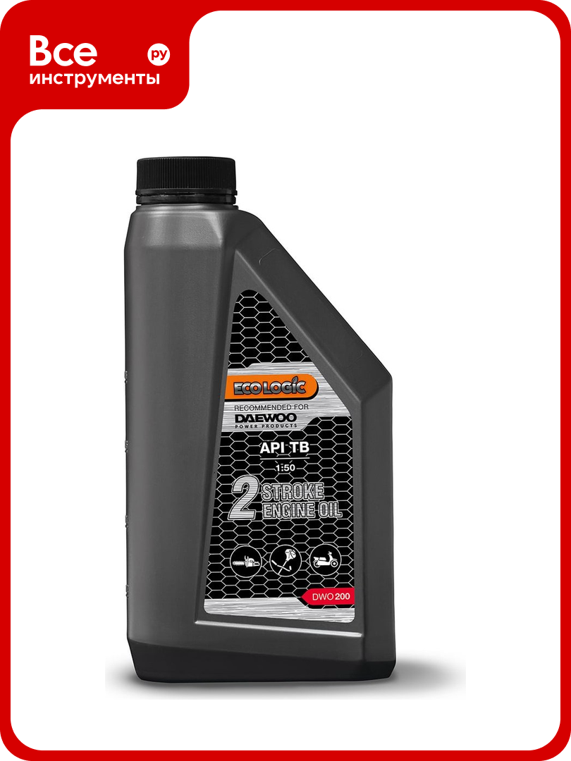 Масло для 2-х тактных двигателей 0.6 л ECOLOGIC DWO 200