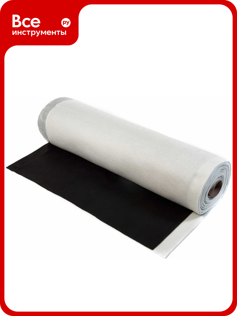 Звуко-виброизоляционный мембрана Липлент с синтетический войлоком и нетканым полотном Пс 1000 мм 10м L71113