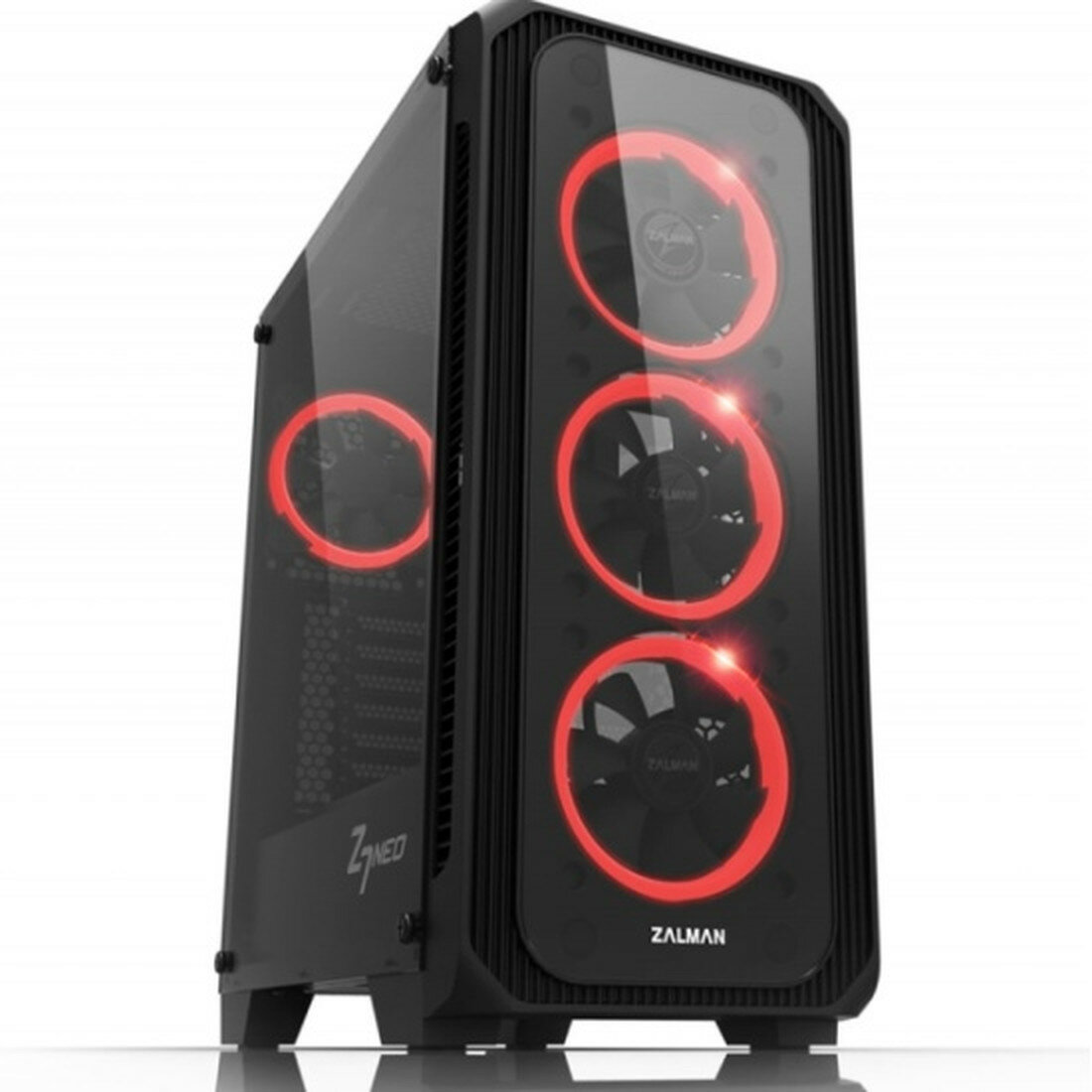 Корпус Zalman Z7 NEO, Midi-Tower, ATX, Mini-ITX, microATX, черный, закаленное стекло