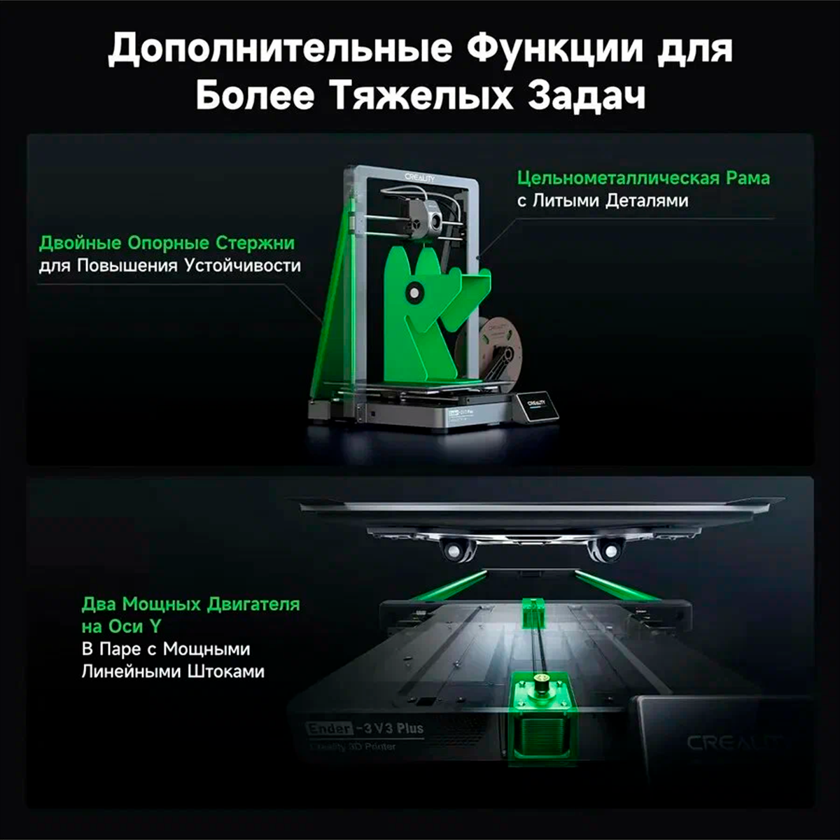 3D принтер Creality Ender-3 V3 Plus, FDM-технология, 30 см х 30 см x 33 см — фото 1