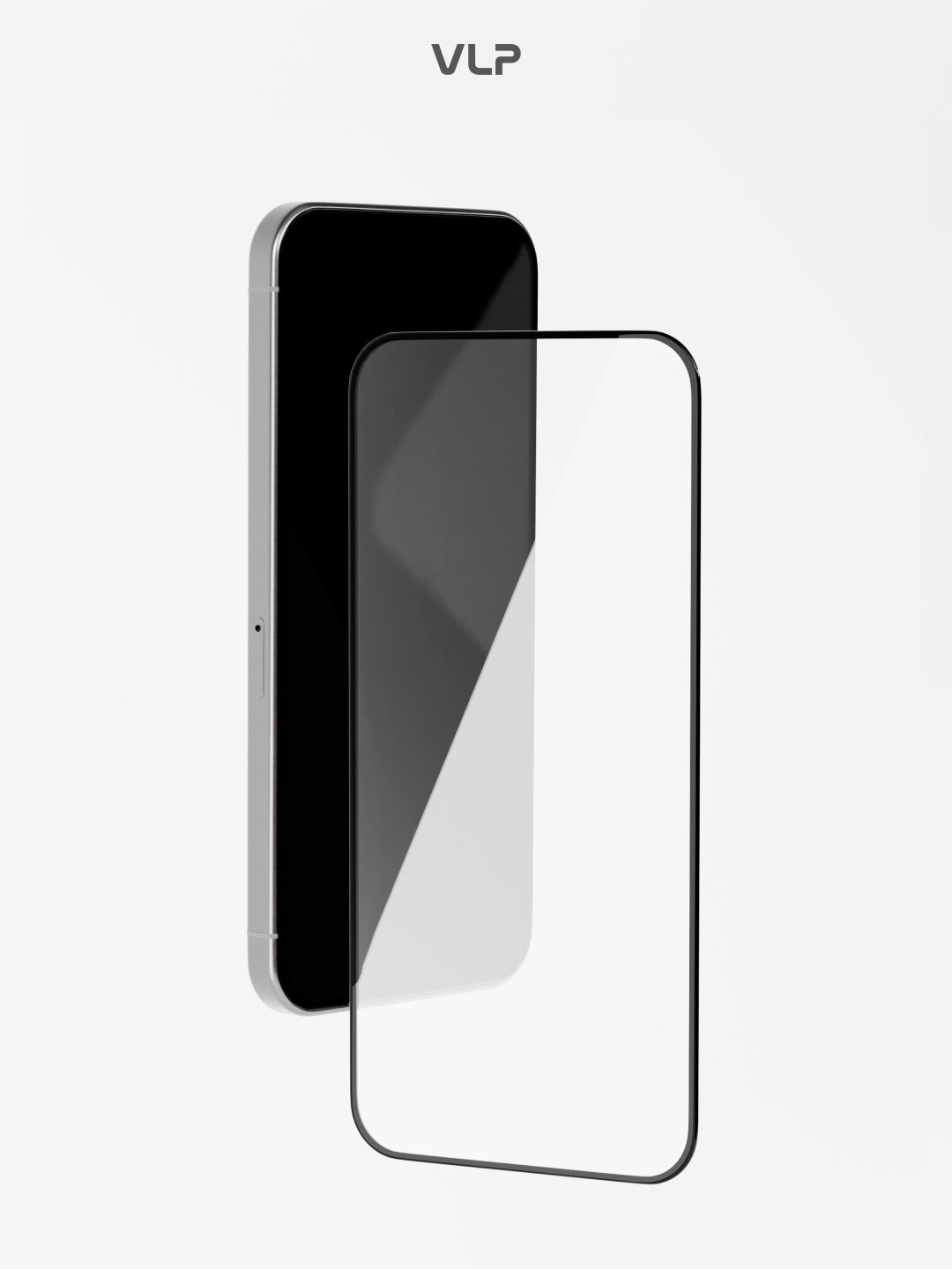 Защитное стекло для Apple iPhone 16 Pro Max VLP, черная рамка — фото 1