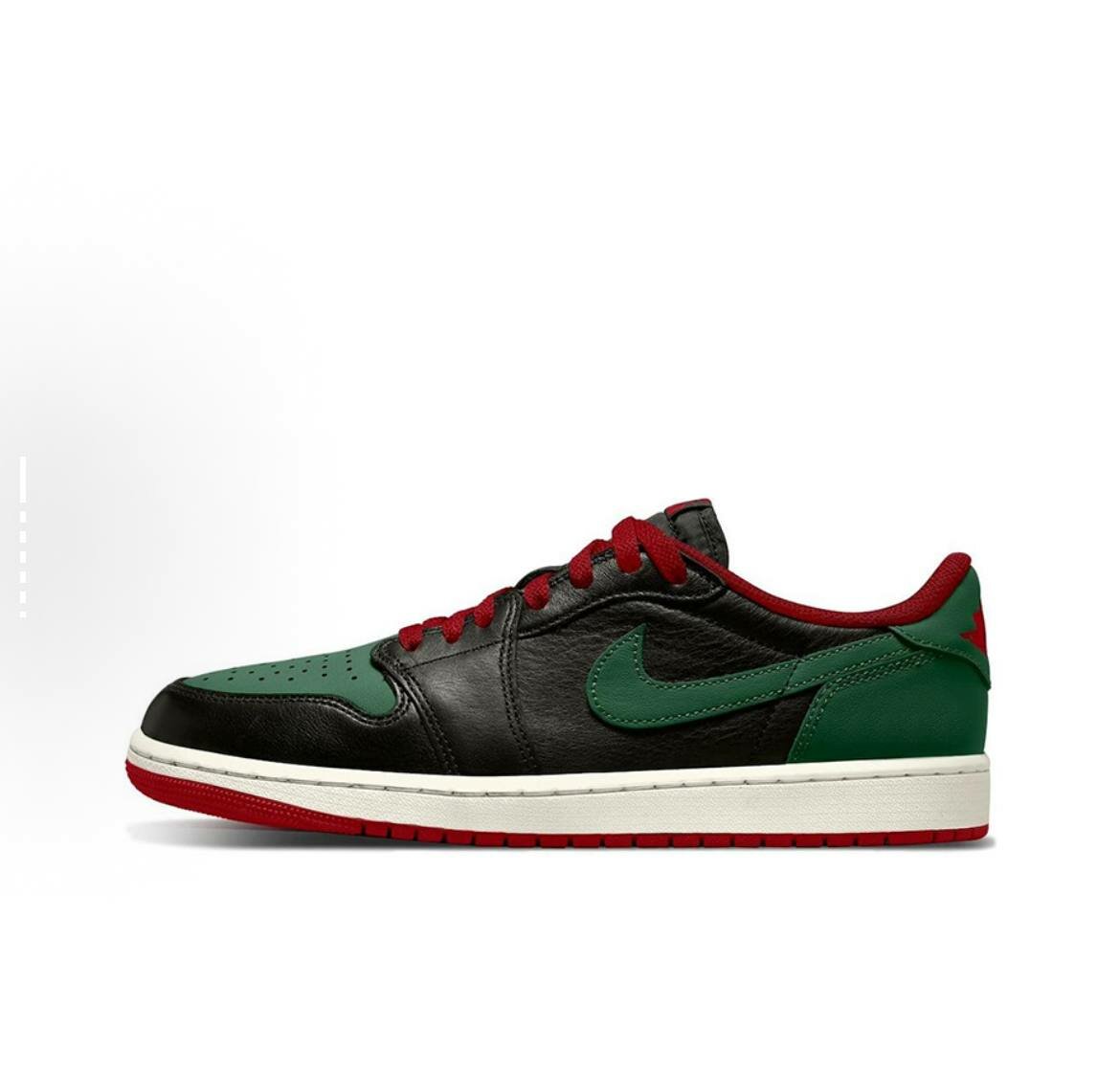 Кроссовки NIKE Air Jordan 1 Low, размер 42, зеленый, черный, красный