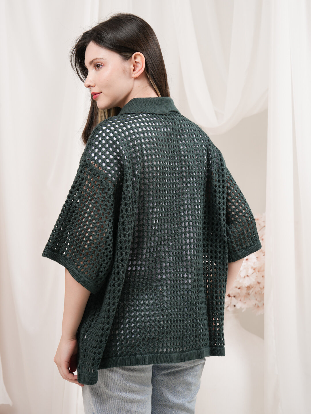 Кардиган Didov TRIKO 2452, размер 48-52, темно-зеленый — фото 1