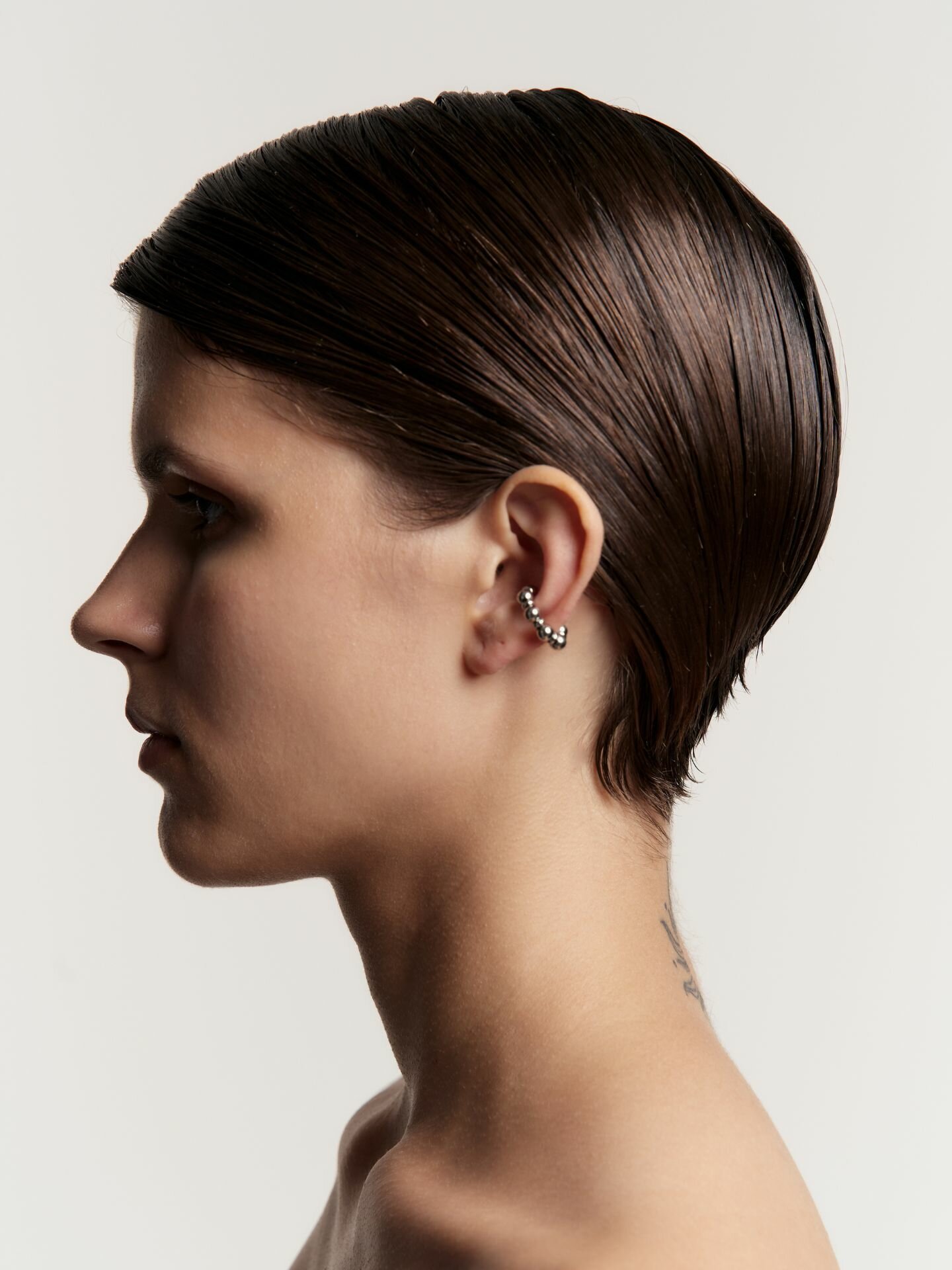 Моносерьга кафф RESURS, стальной — фото 1